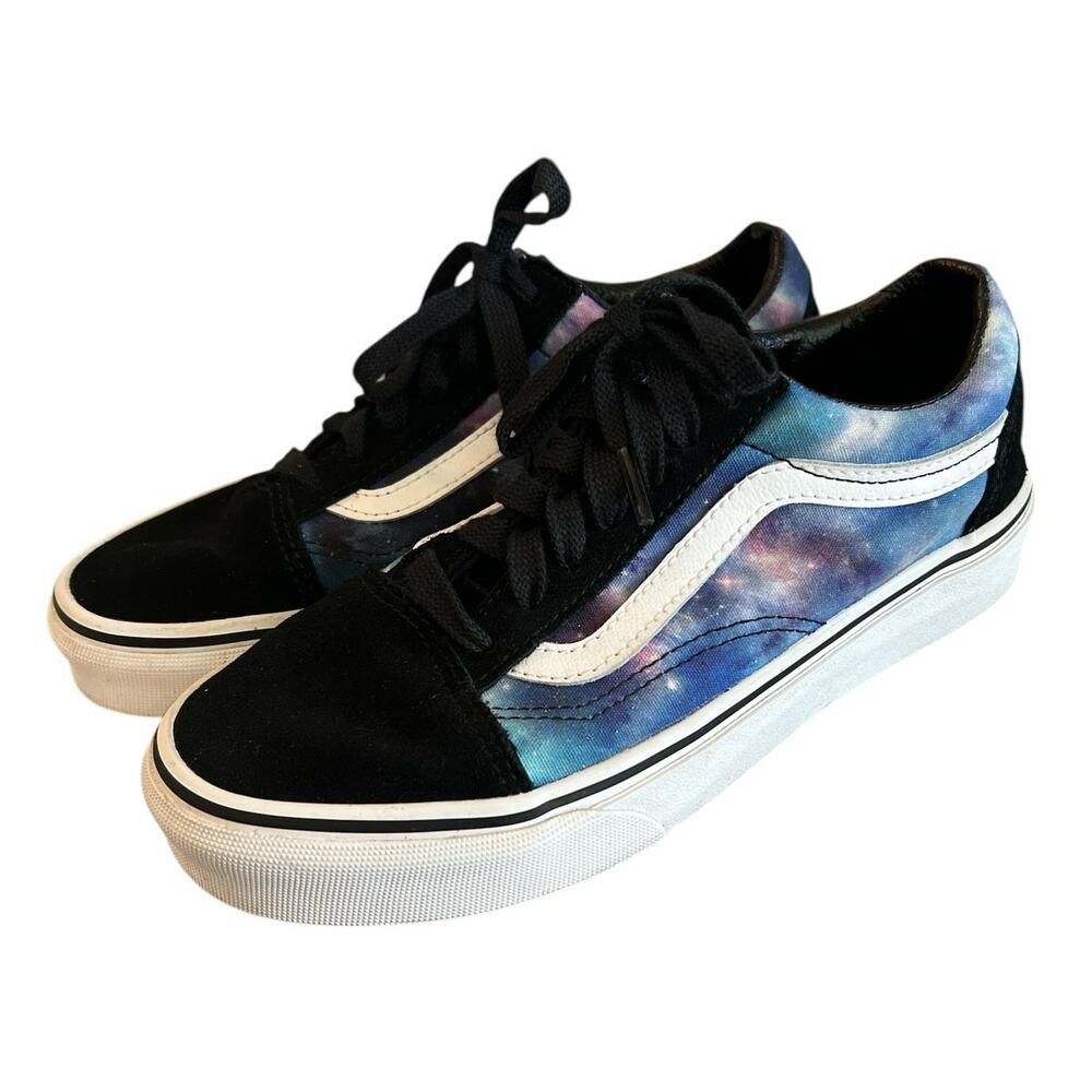 VANS Unisex Old Skool Galaxy and Black Skate Shoes Men Size 4.5 Women Size 6